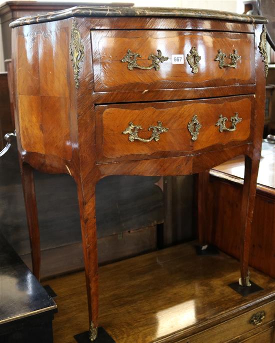 Louis XV style serpentine front commode
